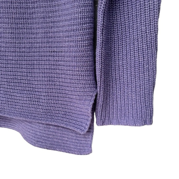 Bartolini Made In Italy Cashmere Blend Mock Neck Purple Sweater, Small - Picture 3 of 8